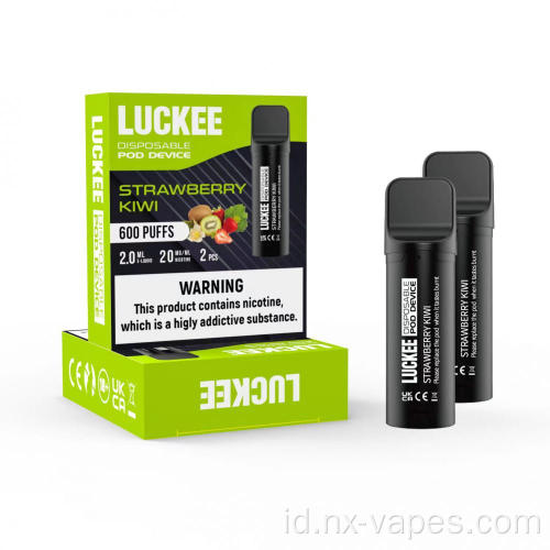 Asli sekali pakai luckee lacee lafa pod 600puffs 2ml